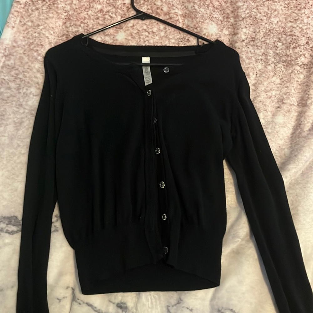 Black cardigan